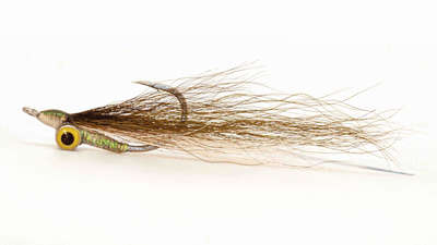 Clouser Saltwater fly Olive & White 